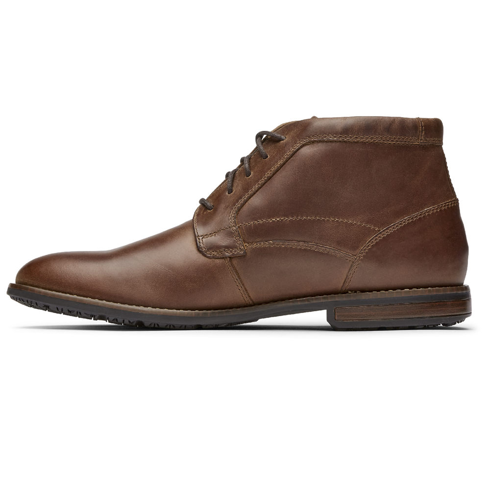 Rockport Boots For Mens Brown - Dustyn Chukka - LJ1890532